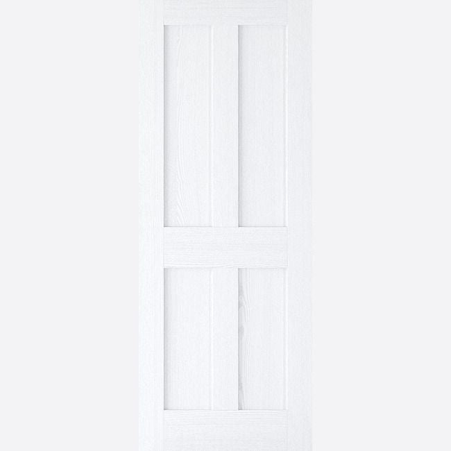 LPD Solid White Primed London 4 Panel Door