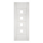 Deanta Internal White Primed Pamplona Glazed Fire Door FD30