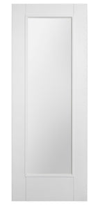 Internal White Primed Pattern 10 Fire Door With Clear Glass