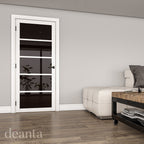Deanta Internal White Primed Shoreditch Tinted Glazed Door Urban Industrial