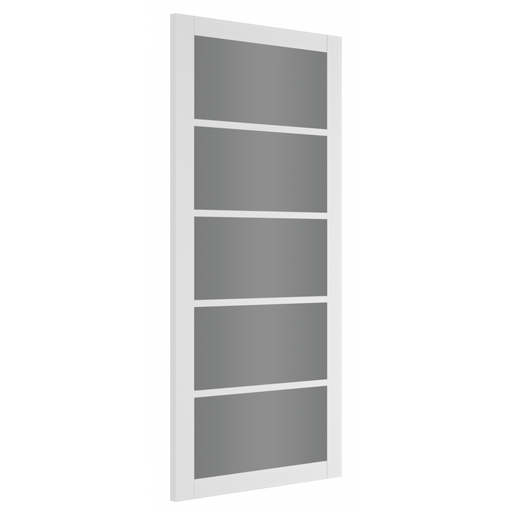 Deanta Internal White Primed Shoreditch Tinted Glazed Door Urban Industrial
