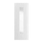 Liberty Aria Fluted White Primed 1 Light Clear Glass Internal Door