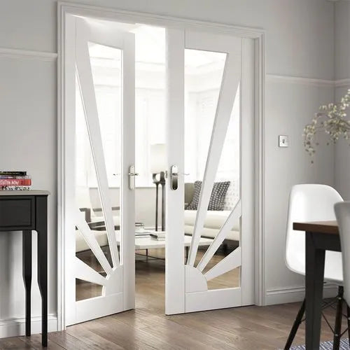 Liberty Aurora White Primed Clear Glass Internal Door