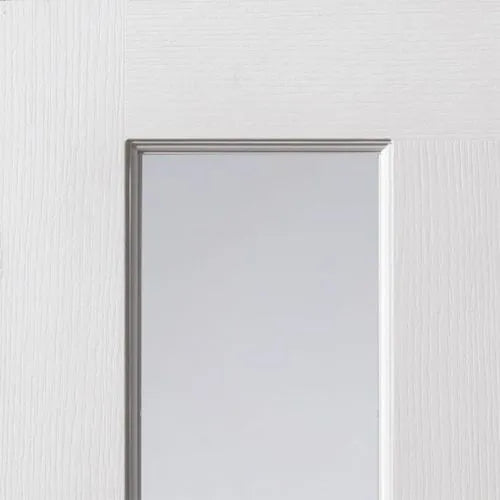 Liberty Canterbury Grained White Primed 2 Light Clear Glass Internal Door