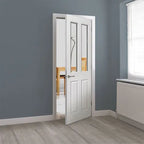 Liberty Canterbury Grained White Primed 2 Light Clear Glass Internal Door