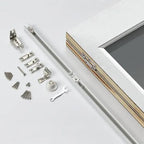 Liberty Canterbury White Primed Bi-fold 2 Light Clear Glass Internal Door - 1981mm x 762mm (78 inch x 30 inch)