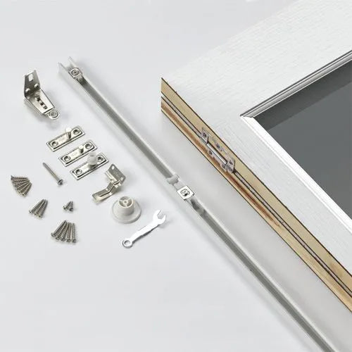 Liberty Canterbury White Primed Bi-fold 2 Light Clear Glass Internal Door - 1981mm x 762mm (78 inch x 30 inch)