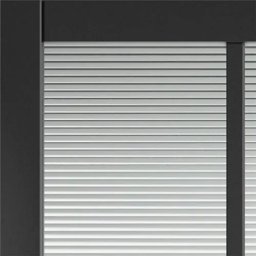 Liberty Civic Black Fully Finished 6 Light Reeded Glass Internal Door