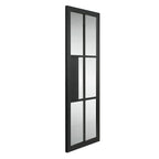 Liberty Civic Black Fully Finished 6 Light Reeded Glass Internal Door
