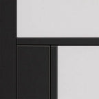 Liberty Cosmo Black Fully Finished 3 Light Clear Glass Internal Door