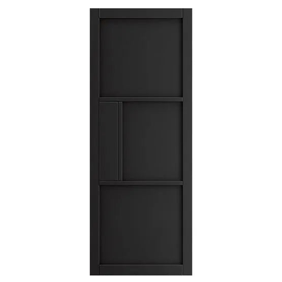 Liberty Cosmo Black Fully Finished 3 Panel Internal Door