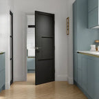 Liberty Cosmo Black Fully Finished 3 Panel Internal Door