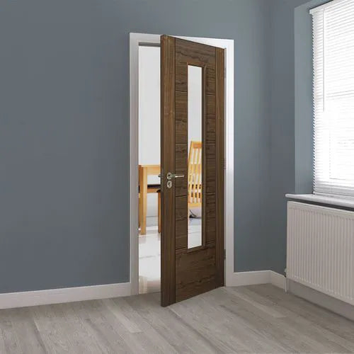 Liberty Emral Fully Finished Walnut 1 Light Glazed Internal Door