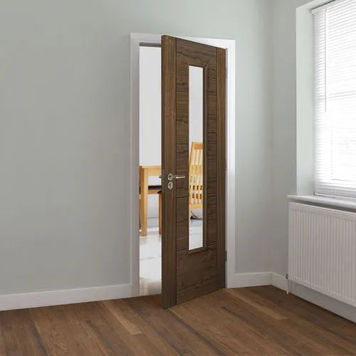 Liberty Emral Fully Finished Walnut 1 Light Glazed Internal Door