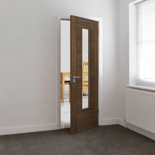 Liberty Emral Fully Finished Walnut 1 Light Glazed Internal Door