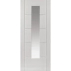 Liberty Emral Fully Finished White 1 Light Glass Internal Door