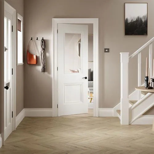 Liberty Hardwick White Primed 1 Light Clear Glass Internal Door