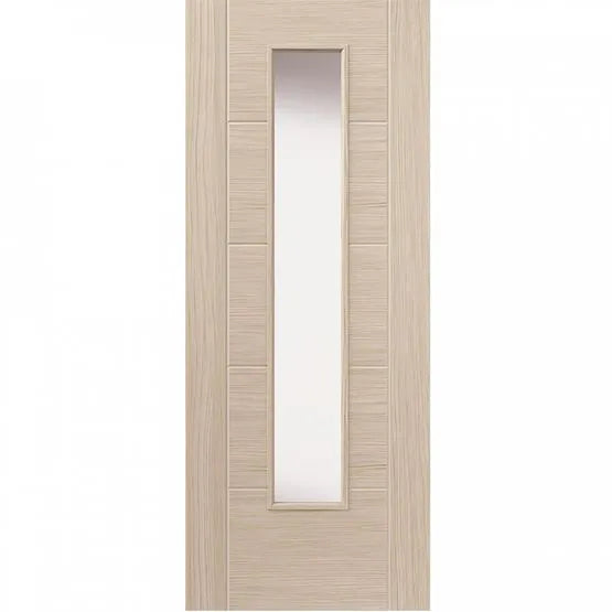 Liberty Tigris Ivory Fully Finished Clear Glass Internal Door