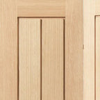 Liberty Internal Oak Thames Grooved Vertical Panel Bi-Fold Door