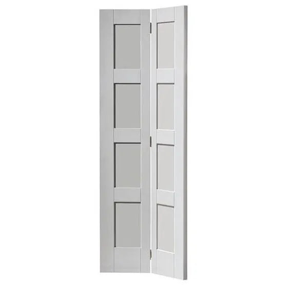 Liberty Internal White Primed Montserrat Shaker Panel Bi-Fold Door