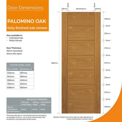 Liberty Palomino Contemporary Fully Finished Oak Internal Door