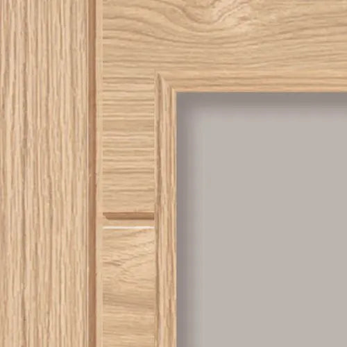 Liberty Palomino Contemporary Unfinished Oak Veneer Clear Glass Internal Door