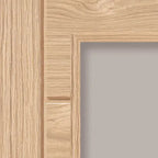 Liberty Palomino Contemporary Unfinished Oak Veneer Clear Glass Internal Door