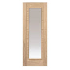Liberty Palomino Contemporary Unfinished Oak Veneer Clear Glass Internal Door