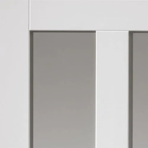 Liberty Rushmore Primed White 2 Light Clear Glass Internal Door