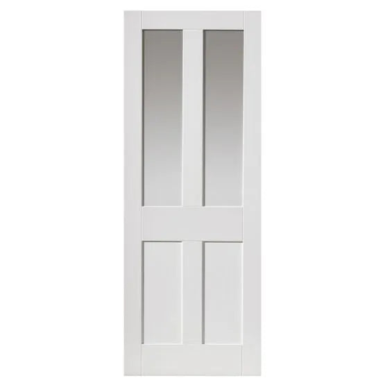 Liberty Rushmore Primed White 2 Light Clear Glass Internal Door