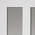 Liberty Rushmore Shaker White Primed Clear Glass Internal Door - 1981mm x 762mm (78x30 inch)