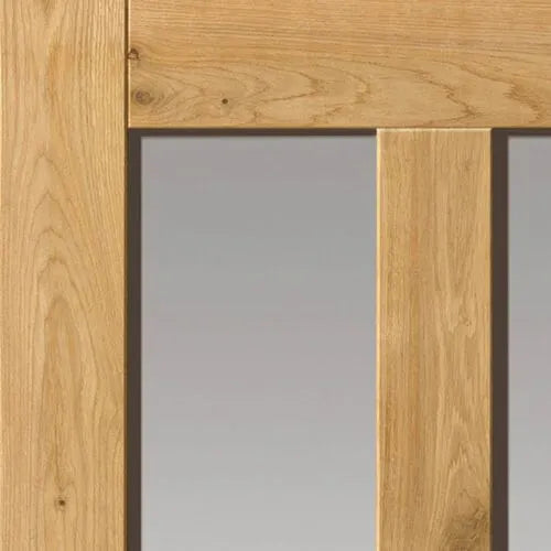 Liberty Rustic Victorian Fully Finished Oak Clear Glass Internal Door - 1981mm x 762mm (78 inch x 30 inch)