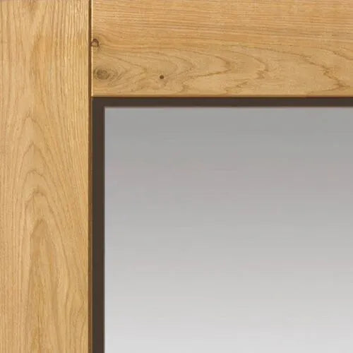 Liberty DX 1930s Edwardian Fully Finished Oak 1 Light Glass Internal Door - 1981mm x 762mm (78 inch x 30 inch)