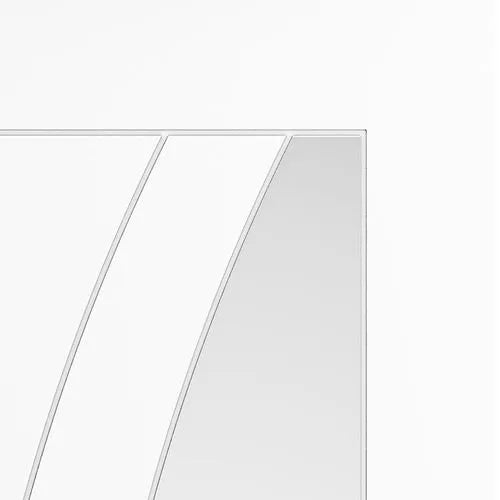 Liberty Sicily Contemporary White Primed Clear Glass Internal Door