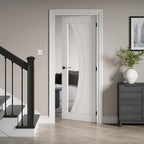 Liberty Sicily Contemporary White Primed Clear Glass Internal Door