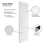 Liberty Sicily Contemporary White Primed Internal Door