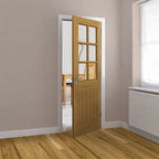 Liberty Thames Unfinished Oak 6 Light Clear Glass Internal Door