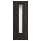 Liberty Tigris Cinza Contemporary Fully Finished Dark Grey Clear Glazed Internal Door