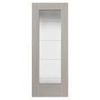 Liberty Tigris Lava Light Grey Fully Finished Clear Glass Internal Door