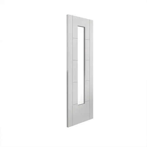 Liberty Tigris White Primed Slim 1 Light Clear Glass Internal Door
