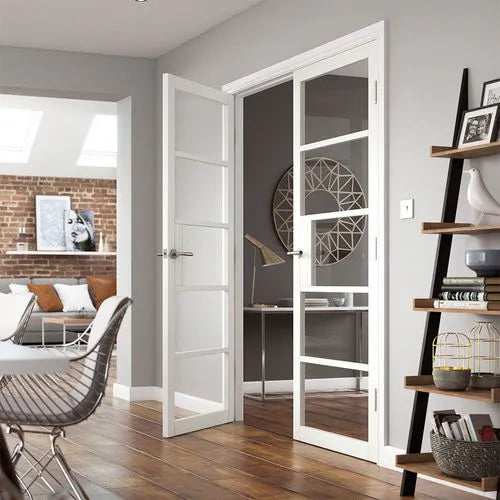 Liberty Urban Industrial Metro Fully Finished Clear Glass Internal Door