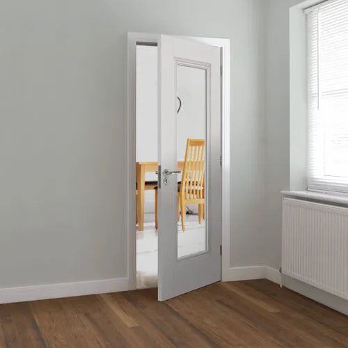 Liberty Belton White Primed 1 Light Clear Glass Internal Door