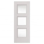 Liberty Catton White Primed 3 Light Clear Glass Internal Door