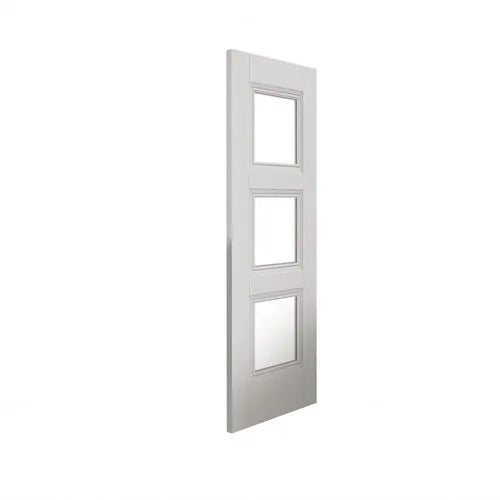 Liberty Catton White Primed 3 Light Clear Glass Internal Door
