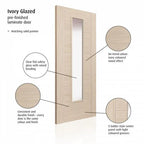 Liberty Tigris Ivory Fully Finished Clear Glass Internal Door
