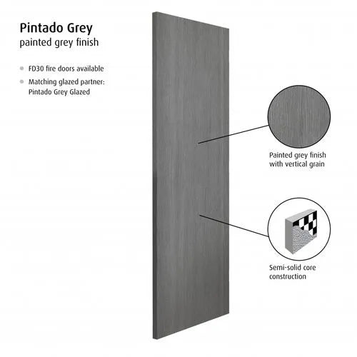 Liberty Pintado Fully Finished Grey Internal Flush Door