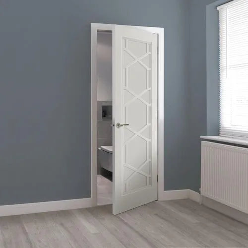 Liberty Quartz Retro White Primed Internal Door