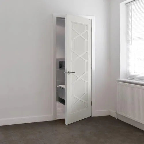 Liberty Quartz Retro White Primed Internal Door