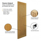 Liberty Thames Fully Finished Oak Internal Flush Door