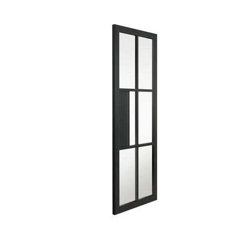 Liberty Civic Urban Industrial Fully Finished Black Clear Glass Internal Door